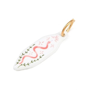 Pendentif Serpent Émaillé – Acier Inoxydable 304 Plaqué Or 18K