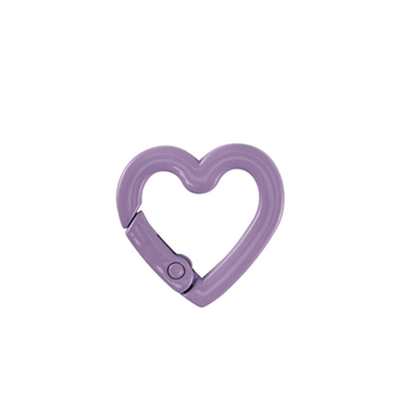 Fermoir Apprêts colorés anneau porte-clés cœur en métal colorée image 4