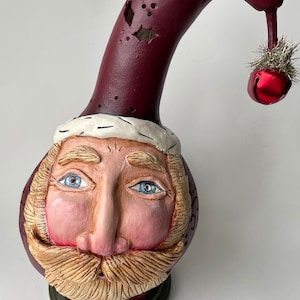 Handmade Santa Gourd Lamp: Christmas Holiday Decoration