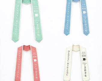 Custom Dental Hygiene Stole RDH 2026, Dental Hygienist Graduation Sash, Class of 2026 Grad Gift, Personalized RDH Stole