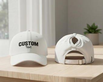 Custom Embroidered Hats, Personalized Mom Hat, Ponytail-Friendly, Mother's Day, Bachelorette Trip