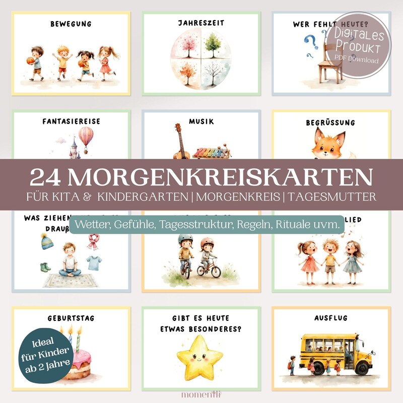 Morgenkreis karten kita - Etsy.de