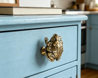 Animal Cabinet Handles, Solid Brass Frogs Drawer Pull,Furniture Drawer Knobs & Pulls