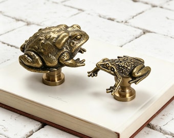 Animal Cabinet Handles, Solid Brass Frogs Drawer Pull,Furniture Drawer Knobs & Pulls