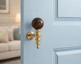 Handmade Brass Cabinet Handle, Minimalist Gold Knob, French Style Hardware