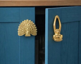 Handmade Brass Animal Cabinet Handle, Luxury Furniture Hardware,Drawer Knobs & Pulls