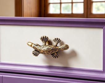 Handmade Brass Cabinet Knob, Drawer Knobs & Pulls,Antique Animal Drawer Pull Dresser Pulls