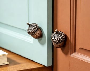 Handmade Brass Acorn Drawer Knobs & Pulls, Cabinet Knob, Antique Drawer Pull,Dresser Pulls