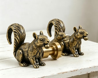 Brass Animal  Drawer Pull, Vintage Cabinet Handle, Bronze Drawer Knobs – Nursery Furniture Pulls Home Decor