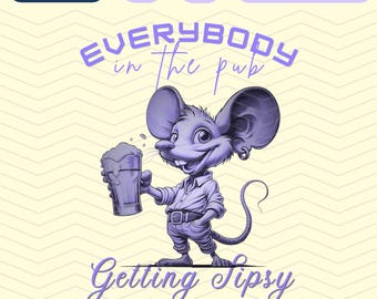 Everybody in the Pub Getting Tipsy PNG, St Patrick Bear Irish Shamrock Mouse