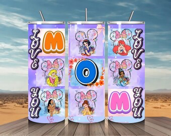 Mom Prinzessin 20 Unzen Skinny Tumbler Wrap PNG | Sublimationsdesign 300 DPI