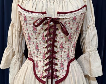 Briar Rose Axelbandslös Korsett, 1700-talsskor, Korsettliv, Renässansfestival, Cottagecore