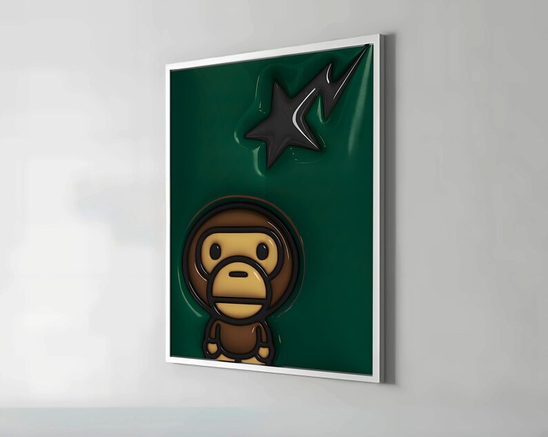 HypeBeast Kaws Poster Set, Trendy 3D Wall Art (Digital Download) image 6