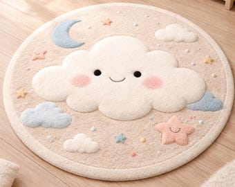 Wolke Tufted Teppich, Kawaii Kinderzimmer Teppich, Benutzerdefinierte Baby Spielmatte
