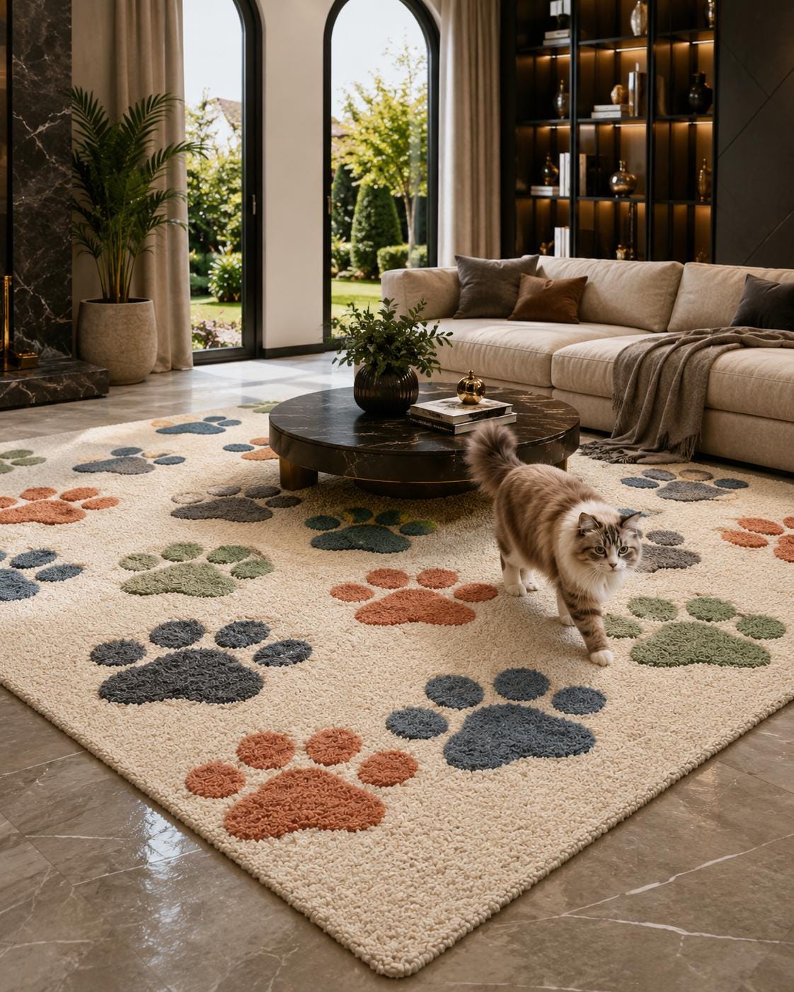 Dog Paw Tufted Rug - Etsy
