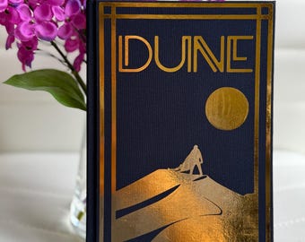 Dune Custom Rebound Hardcover – Navy Book Cloth with Gold Foil Design