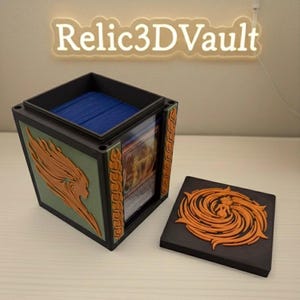 MTG Lorwyn Elemental Deck Box – Custom Commander EDH Box – Magnetic Lid – Lorwyn Eclipsed Tribal Design – Double-Sleeve TCG Card Holder Gift