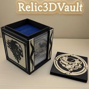 MTG Zombie Deck Box – Commander EDH Undead Tribal Box – Magnetic Lid – Skeleton Gift – Necromancer Design – Double Sleeve TCG Card Holder