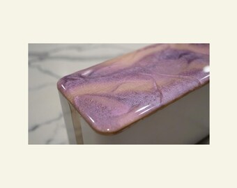 Amethyst Current Decorative Cable Management Box | Resin Bamboo Cord Organizer | Power Strip Storage | Modern Cable Concealer