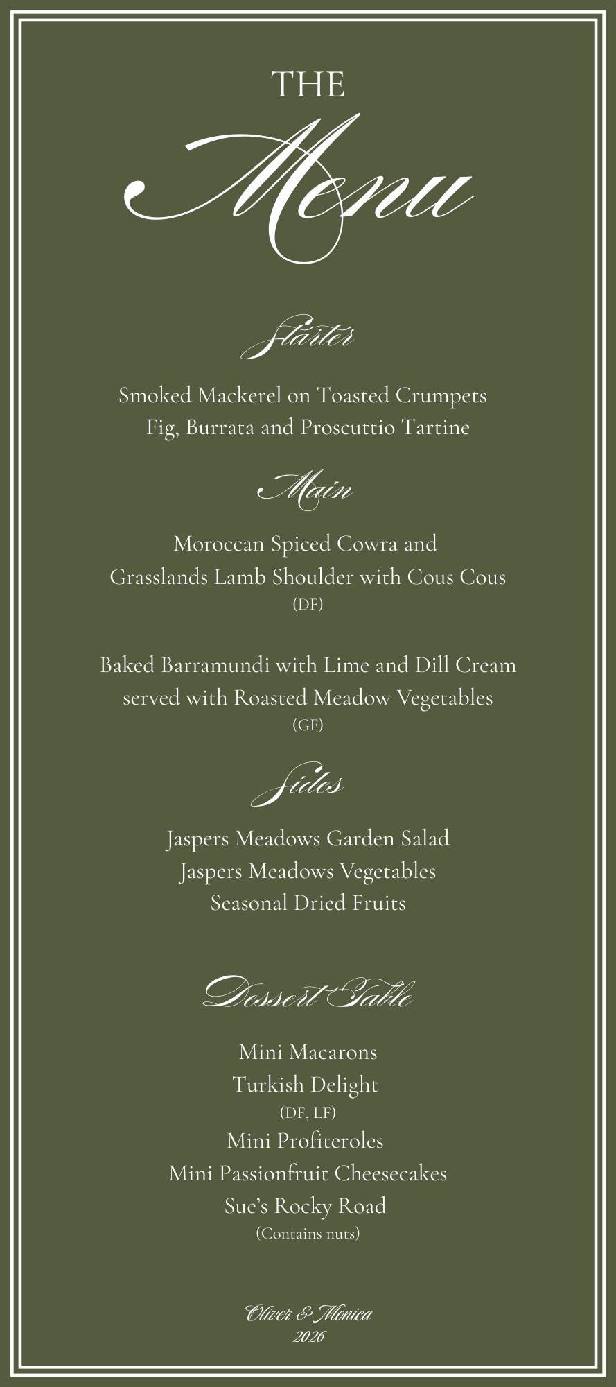 Set Menu Names Classic Menus + Name Card Template | Editable Wedding Menu + Place ...