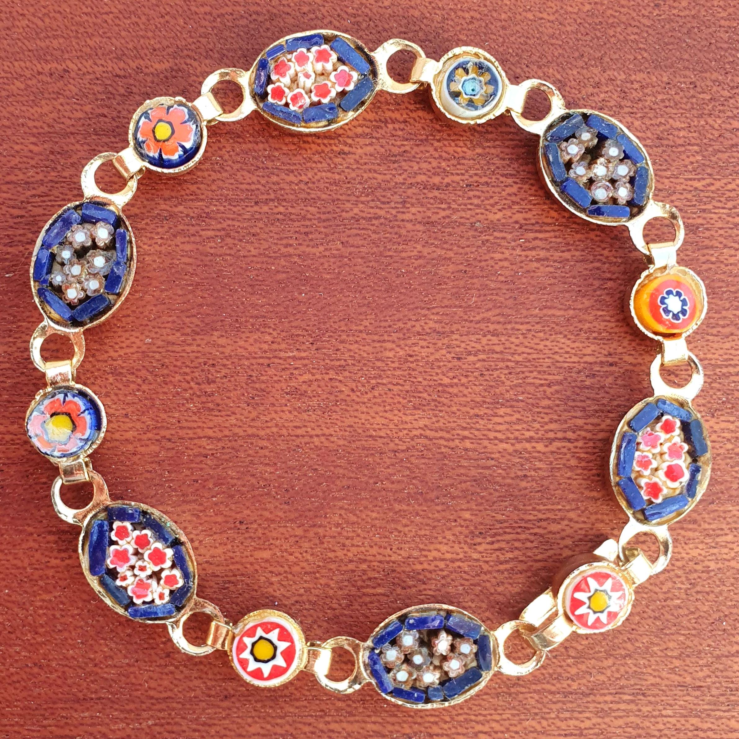 Italian micro mosaic bracelet - Etsy 日本