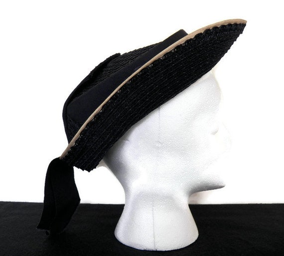 black hat with netting
