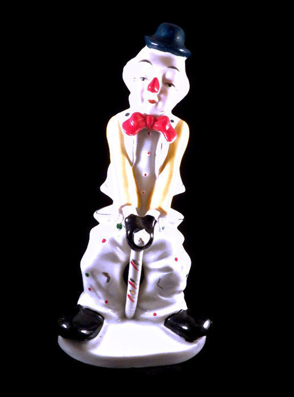 Vintage Clown Figurine Porcelain Clown Figurine Collectible Etsy