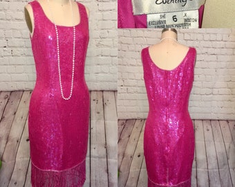 hot pink flapper dress