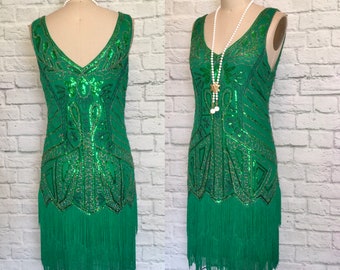 green 20s dress