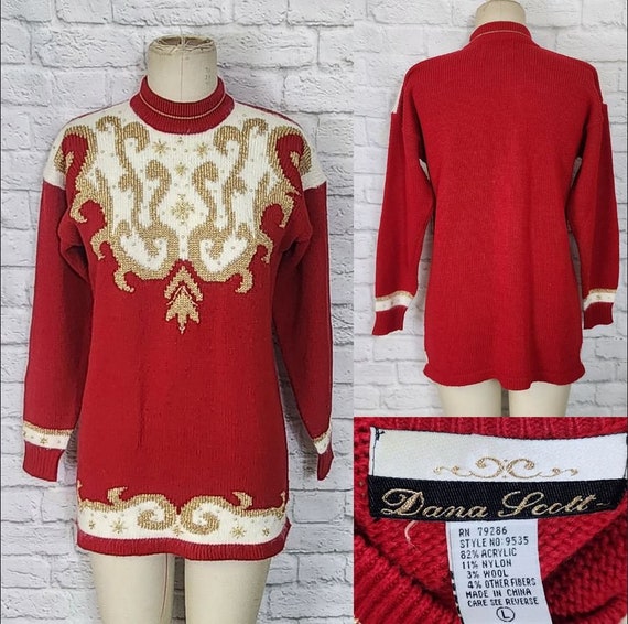 U Pick! 80s/90s Vintage Sweaters, Red Black, Cozy… - image 8