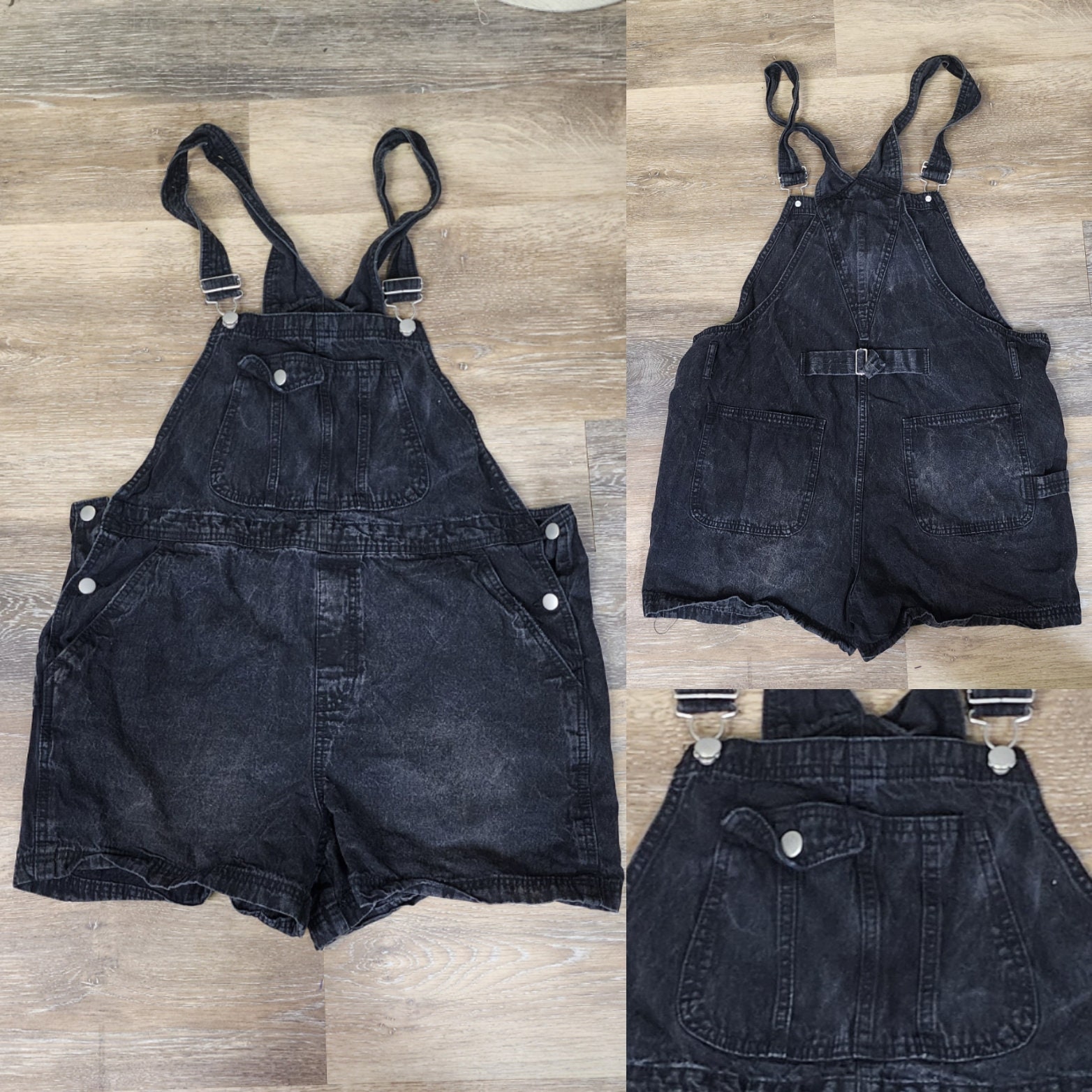 U Choose! Short Overalls, 90s Y2K Denim Overall Shorts