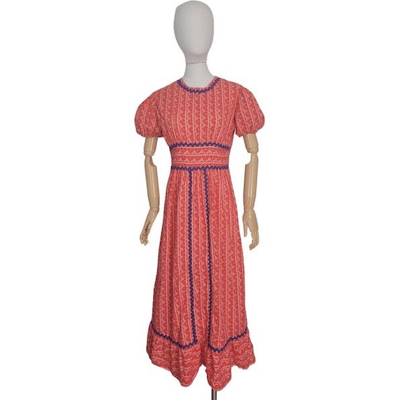 60s/70s Boho maxi dress Prairie Dress Wild West P… - image 1