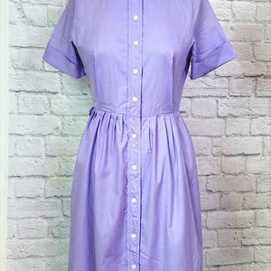50s/60s Dress, shirtwaist,pleated Skirt, day dress, button front, short sleeves,  Costume Pinup Casual