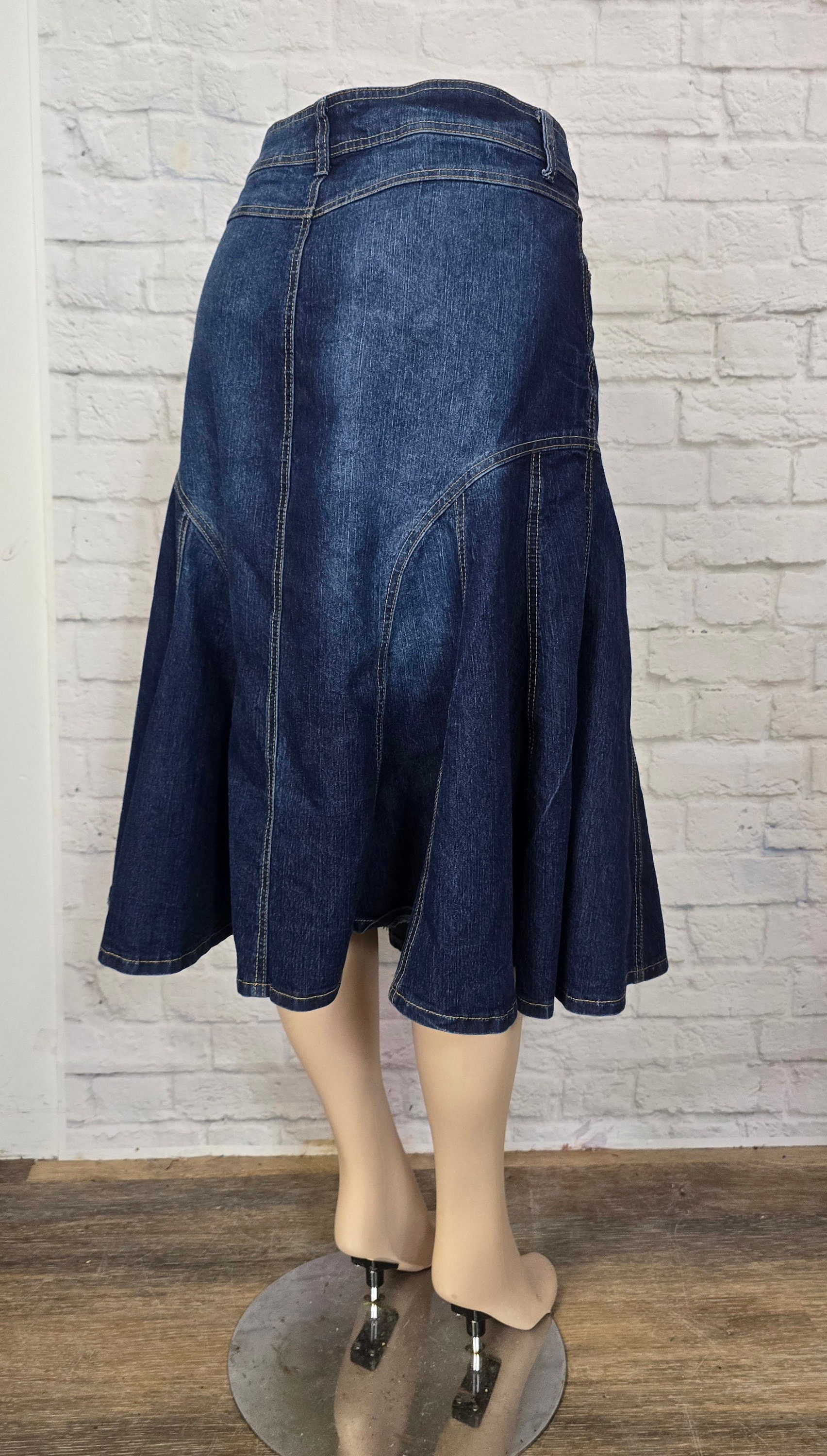 Y2K High Waist Maxi Skirt, .mermaid Flared Zip Fly Midi Length