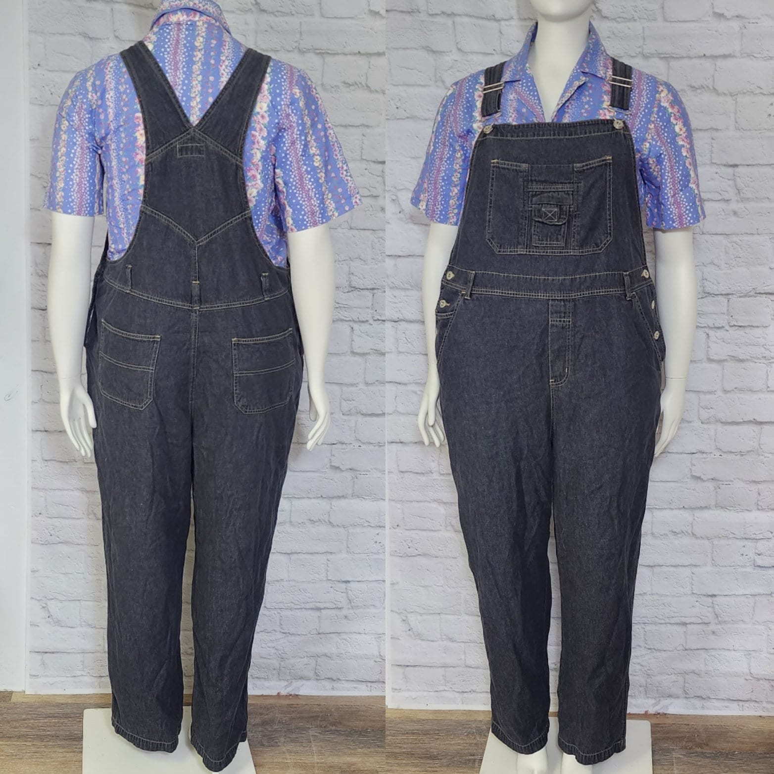 【ADRER】panel suspender wide denim panel suspender wide denim (waist gom)（デニムパンツ