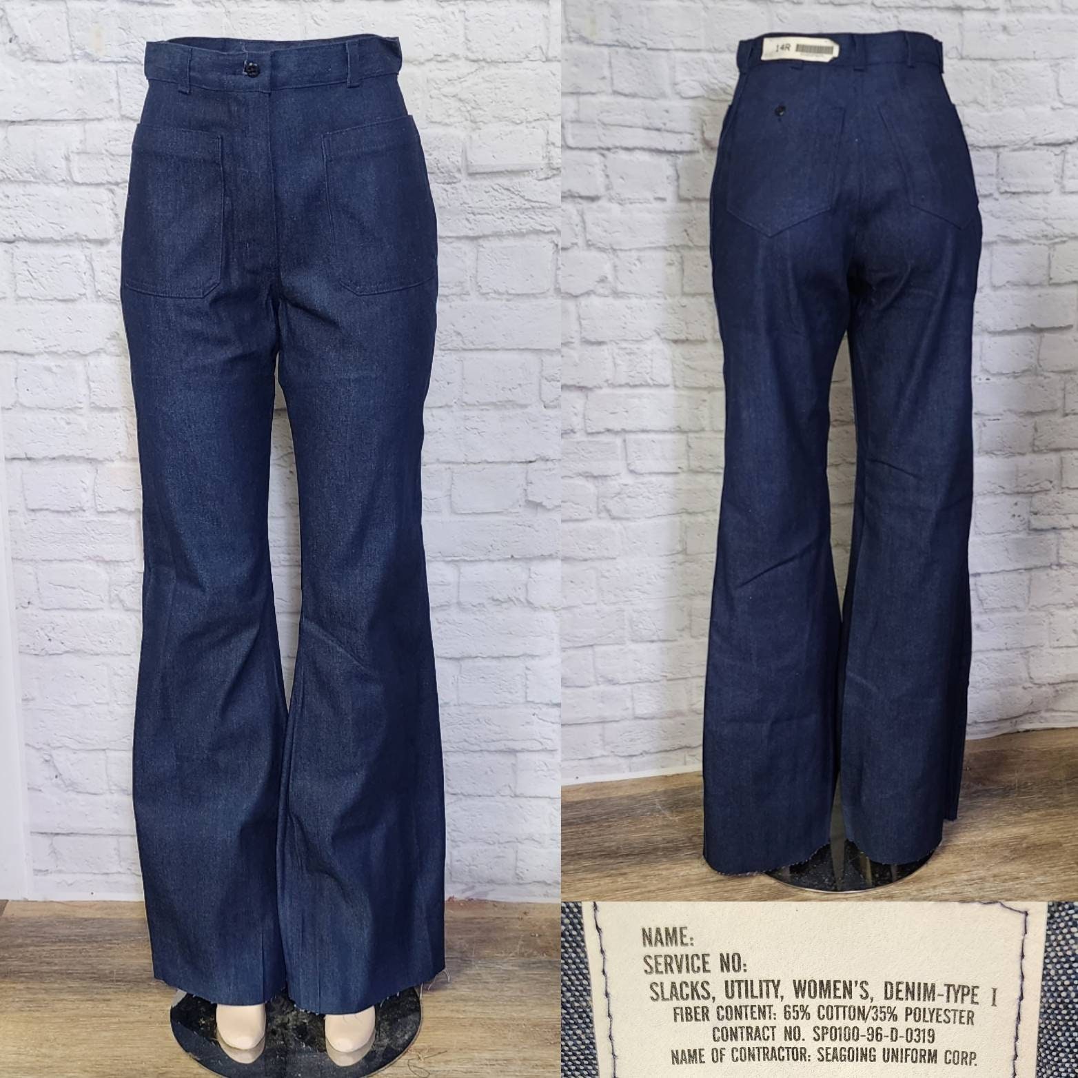 NAVY Men Enlisted Sailor Dress Blue 13-Button Broadfall Trouser Pants