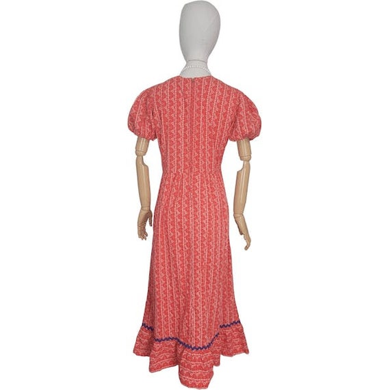 60s/70s Boho maxi dress Prairie Dress Wild West P… - image 2