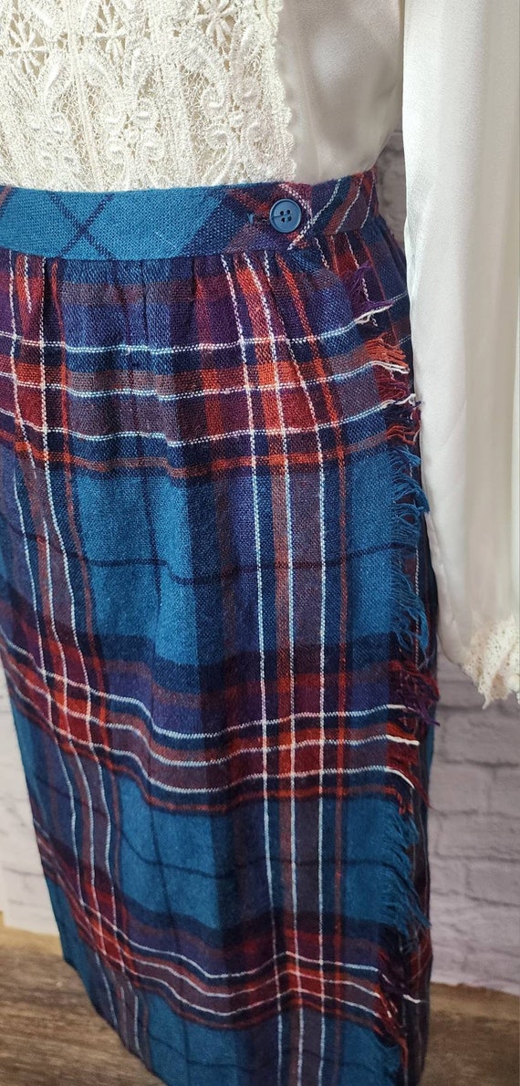 Christmas plaid skirt 80s sale