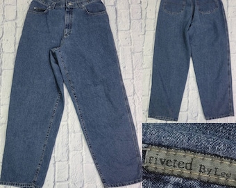 90s LEE Carpenter Jeans Baggy Wide Leg Grunge Comfy Jeans Size 8 Medium wash