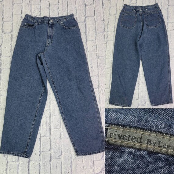 90s LEE Carpenter Jeans Baggy Wide Leg Grunge Comfy Jeans Size 8 