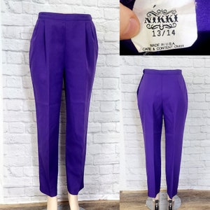 70s/80s grape purple trouser Pants high waist businesscore kidcore Academia Size Medium