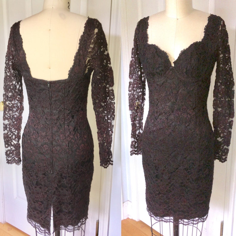 black lace bodycon mini dress