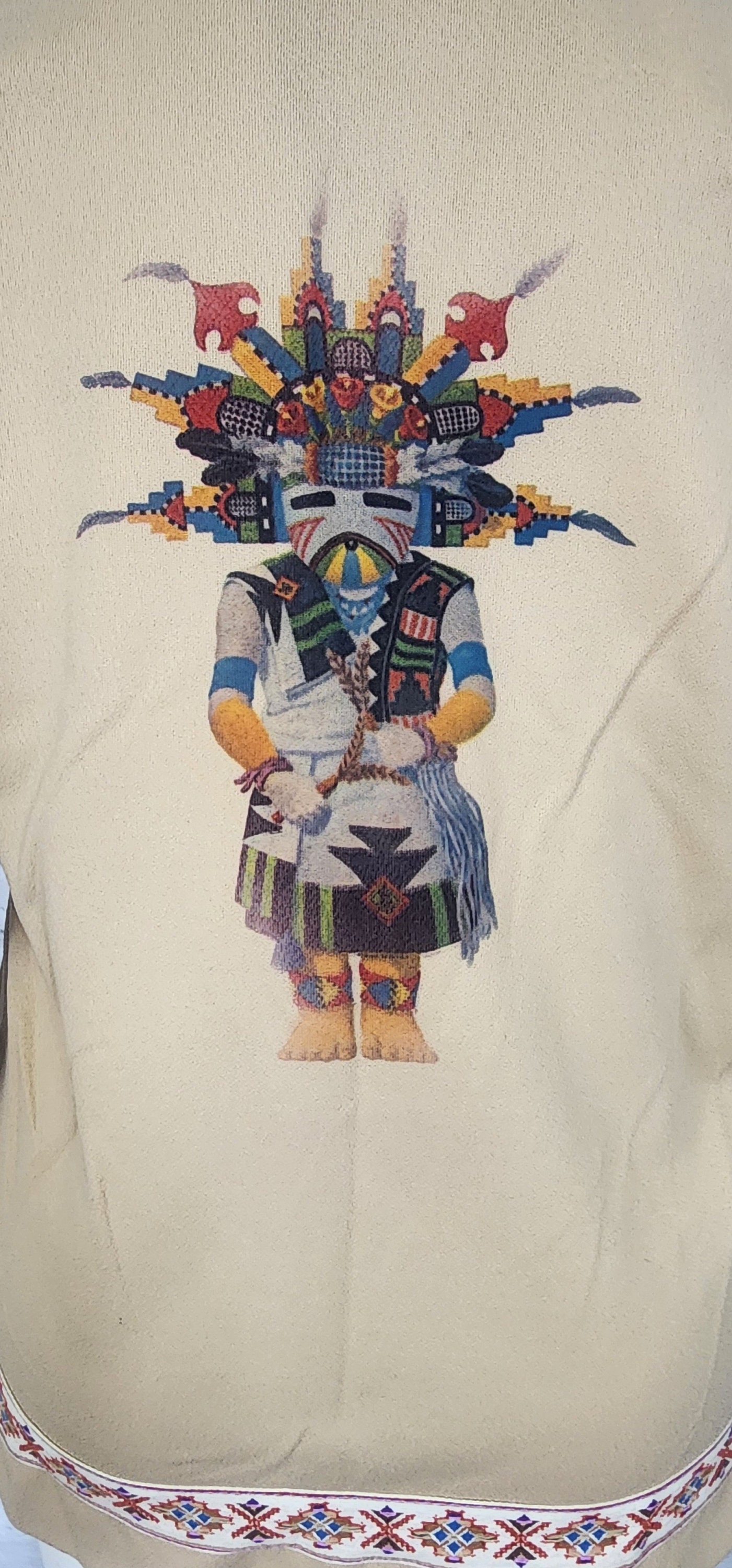 70s Shirt, Boho Native American Detail, Dagger Collar 70s Shirt, Boho Native American Detail, Dagger Collar