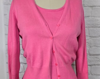 トップス andmary Candy sleeve knit set pink ANDMARY】Candy sleeve knit set