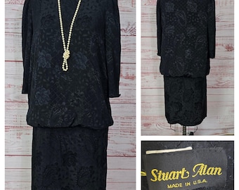 1980s does 1920s Dress, Black Drop Waist Flapper Gatsby Party Costume