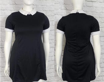 Y2k Dress Goth Babydoll Mini - White Collar Cuffs