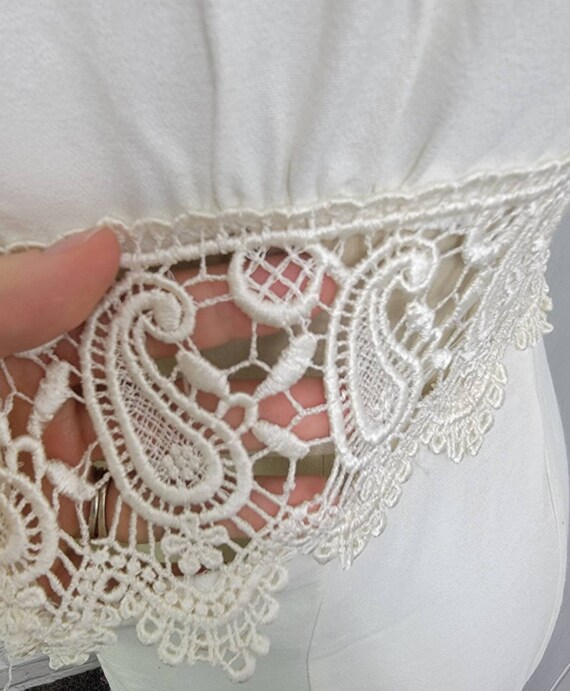 Off white 90s does 40s lace midriff front slit should… Gem