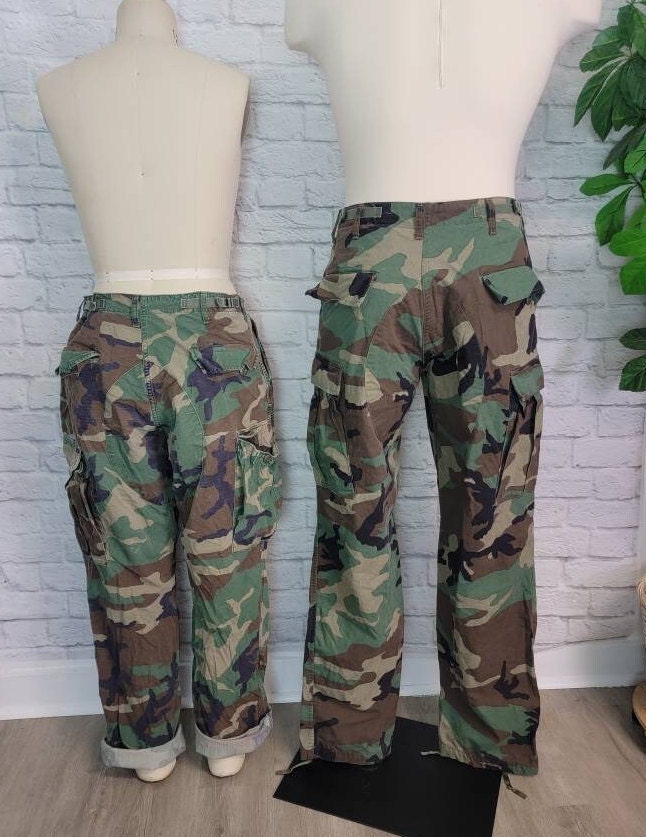 Camo Pants All Sizes 80s 90s Cargo Pants Camouflage Combat Grunge