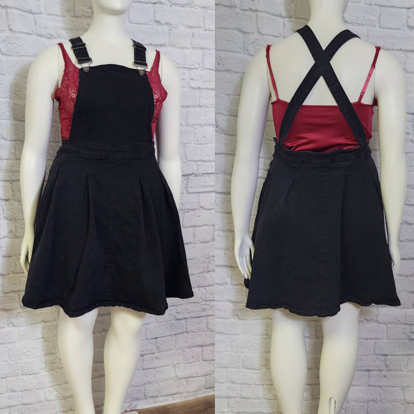 Denim Overall Skater Dress