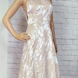 90s long Prom Party Dress Ball gown pink brocade bodice 2000s Size small full skirt  Coquette soft girl